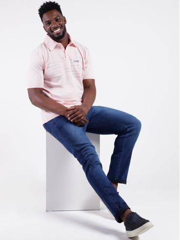 Polo Manga Curta Masculina ROSA