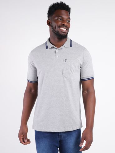 Polo Manga Curta Masculina MESCLA