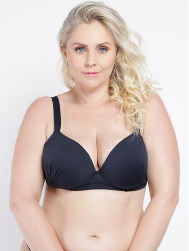 Biquíni Top Com Bojo Plus Size Feminino PRETO