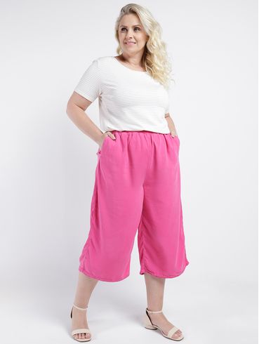 Blusa Manga Curta Plus Size Feminina OFF WHITE