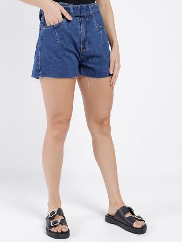 Short Jeans Autentique Feminino AZUL