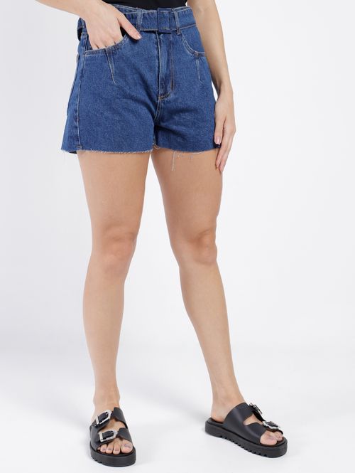 Short Jeans Autentique Feminino AZUL