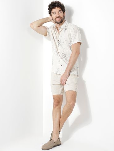 Camisa Manga Curta Masculina AREIA