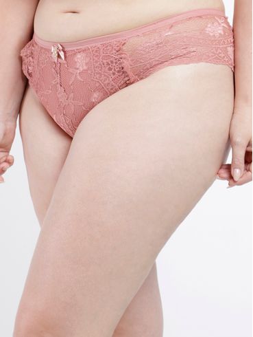 Calcinha Alta Fio Duplo Plus Size Feminina ROSA