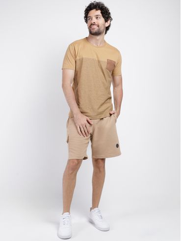 Camiseta Manga Curta Dixie Masculina CARAMELO