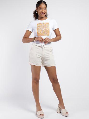 Blusa Manga Curta Cativa Feminina BRANCO