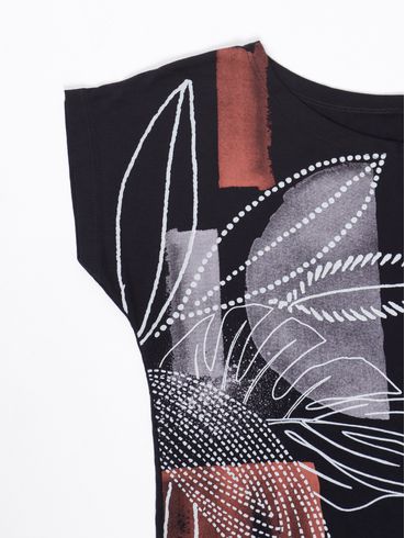 Blusa Manga Curta Feminina PRETO