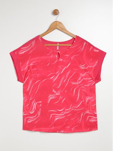 Blusa Manga Curta Habana Plus Size Feminina ROSA