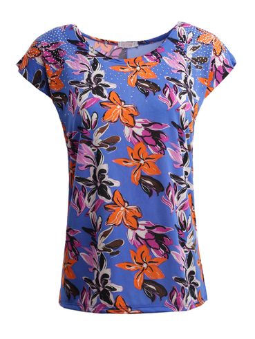 Blusa Manga Curta Feminina AZUL
