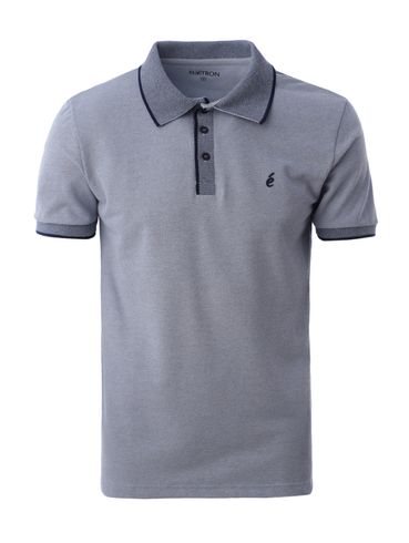 Polo Manga Curta Elétron Masculina Cinza
