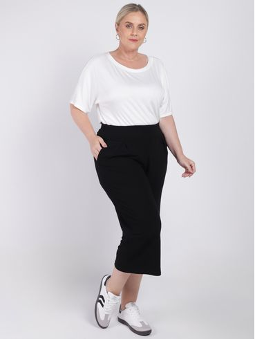 Blusa Manga Curta Autentique Plus Size Feminina BRANCO