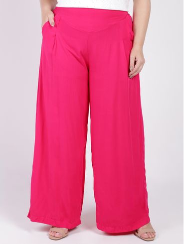 Calça Pantalona Plus Size Feminina PINK