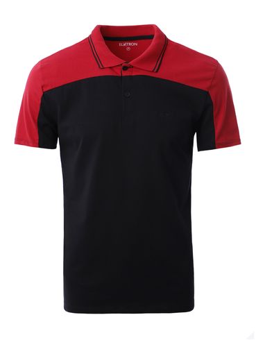 Polo Bicolor Elétron Masculina VERMELHO
