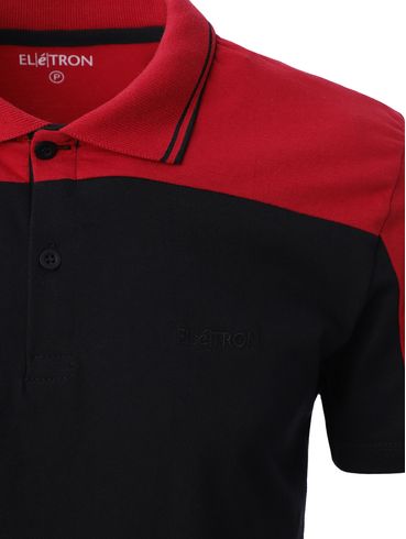 Polo Bicolor Elétron Masculina VERMELHO