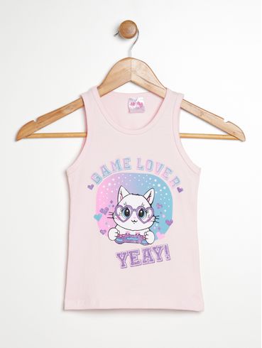 Blusa Regata Infantil Para Menina - ROSA