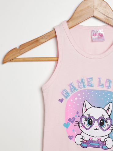 Blusa Regata Infantil Para Menina - ROSA