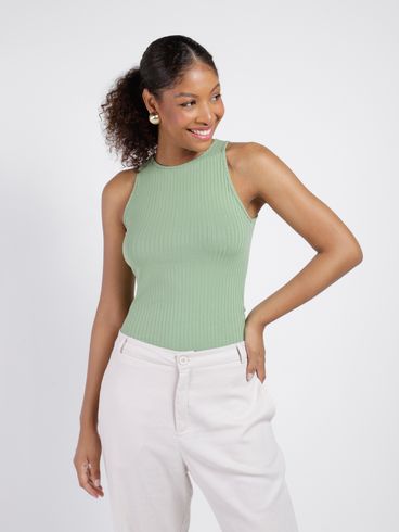 Blusa Canelada Autentique Feminina VERDE