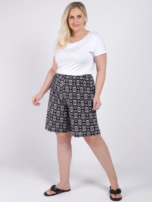 Blusa Manga Curta Autentique Plus Size Feminina Branco