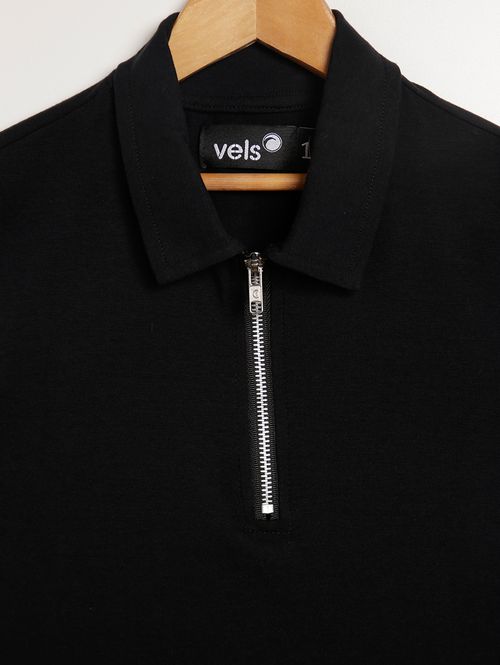 Blusa Manga Curta Vels Juvenil Para Menina - PRETO