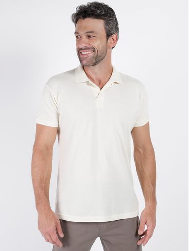 Polo Manga Curta Dixie Masculina BEGE