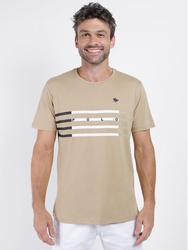 Camiseta Manga Curta Masculina AREIA/AREIA