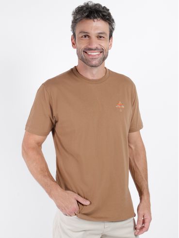 Camiseta Manga Curta Dixie Masculina MARROM