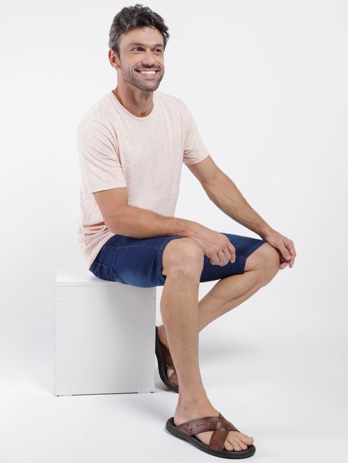 Camiseta Manga Curta Masculina ROSA