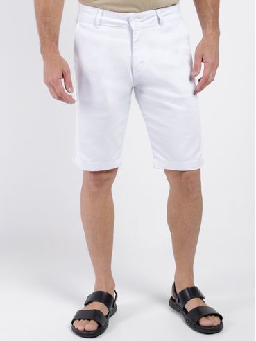Bermuda Sarja Bivik Masculina BRANCO