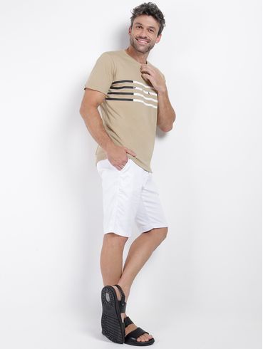 Bermuda Sarja Bivik Masculina BRANCO