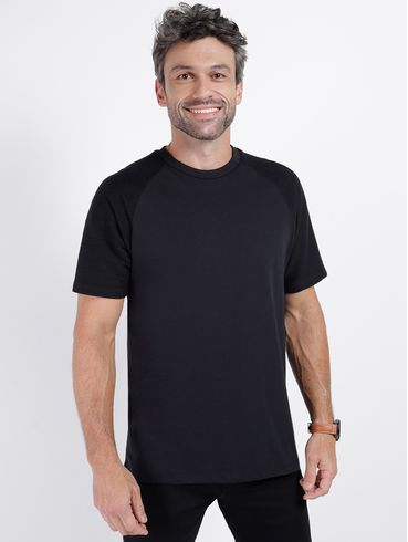 Camiseta Manga Curta Elétron Masculina PRETO