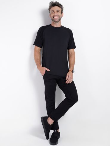 Camiseta Manga Curta Elétron Masculina PRETO