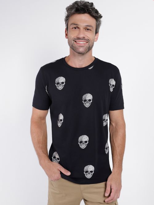 Camiseta Manga Curta Vels Masculina PRETO