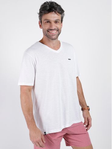 Camiseta Manga Curta No Stress Masculina Branco