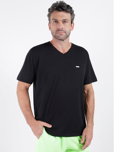 Camiseta Manga Curta No Stress Masculina Preto