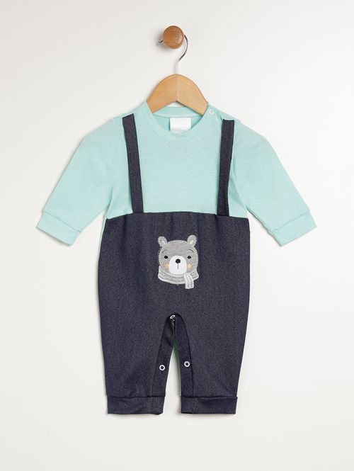 Macacão Infantil Para Bebê- VERDE CLARO