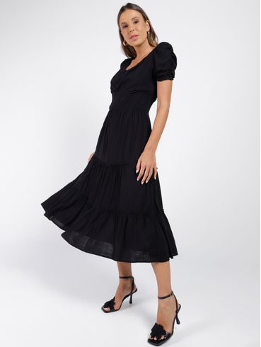 Vestido Longo Feminino PRETO