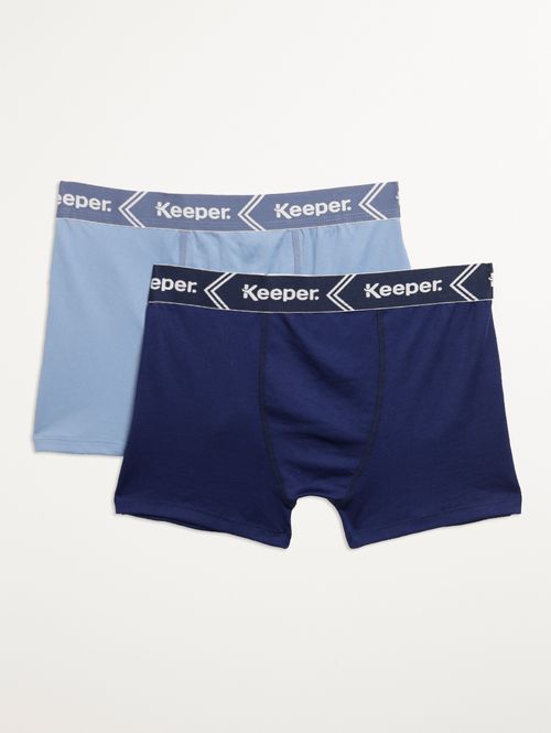 Kit com 02 Cuecas Boxer Masculinas MARINHO/AZUL