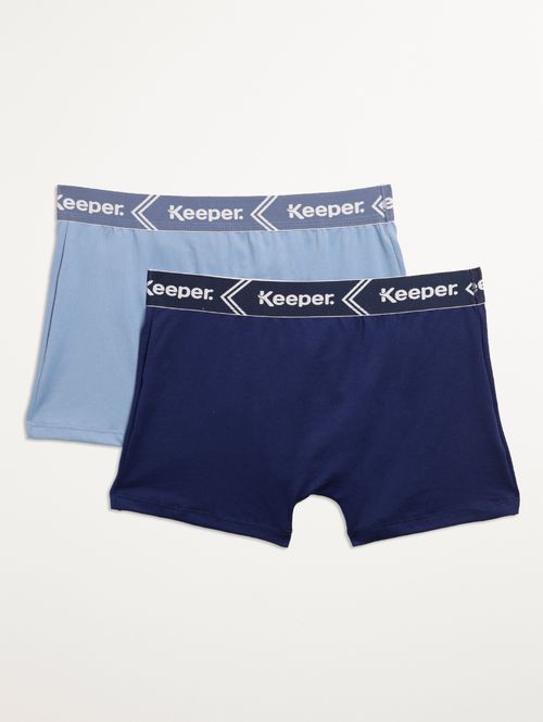 Kit com 02 Cuecas Boxer Masculinas MARINHO/AZUL