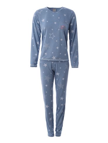 Pijama Estampado Feminino AZUL