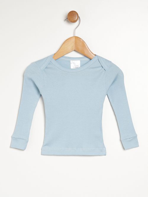 Camiseta Manga Longa Infantil Para Bebê- AZUL