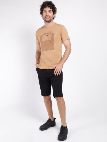 Camiseta Manga Curta Dixie Masculina CARAMELO