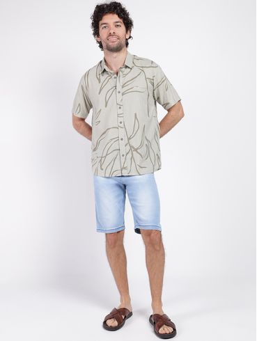 Bermuda Jeans Masculina AZUL