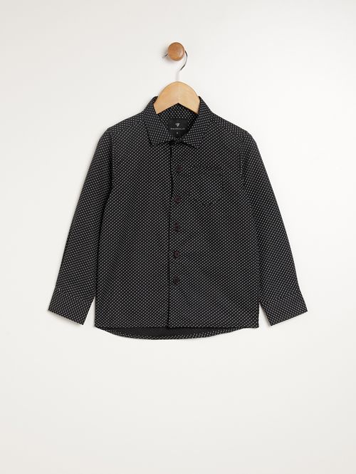 Camisa Manga Longa Infantil Para Menino - PRETO