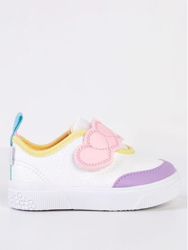 Tênis Infantil Para Menina - BRANCO/ROSA/LILAS