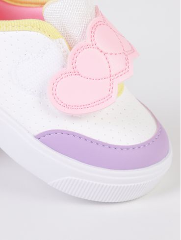 Tênis Infantil Para Menina - BRANCO/ROSA/LILAS
