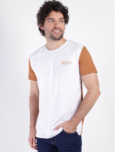 Camiseta Manga Curta Masculina BRANCO/BRANCO