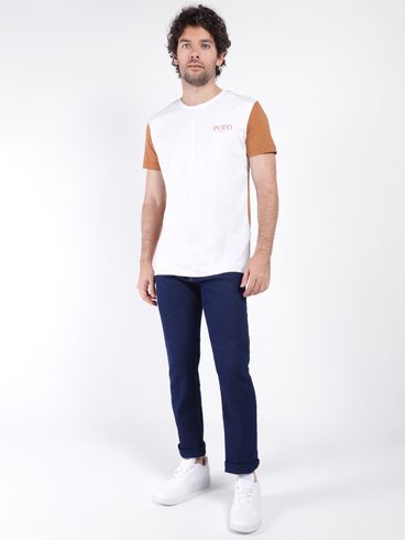 Camiseta Manga Curta Masculina BRANCO/BRANCO