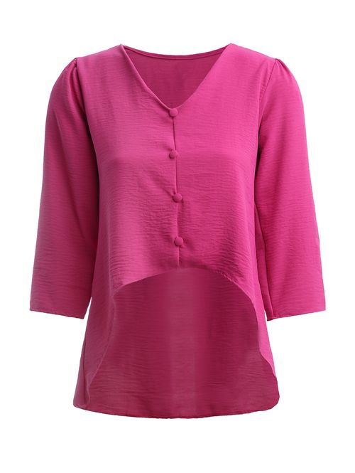 Blusa Manga 3/4 Mullet Feminina ROSA