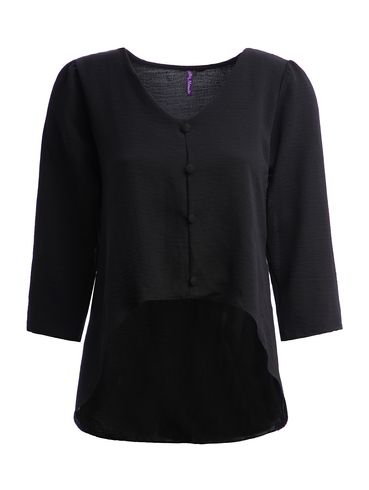 Blusa Manga 3/4 Mullet Feminina PRETO