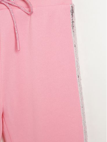 Calça Moletom Infantil Para Menina - ROSA
